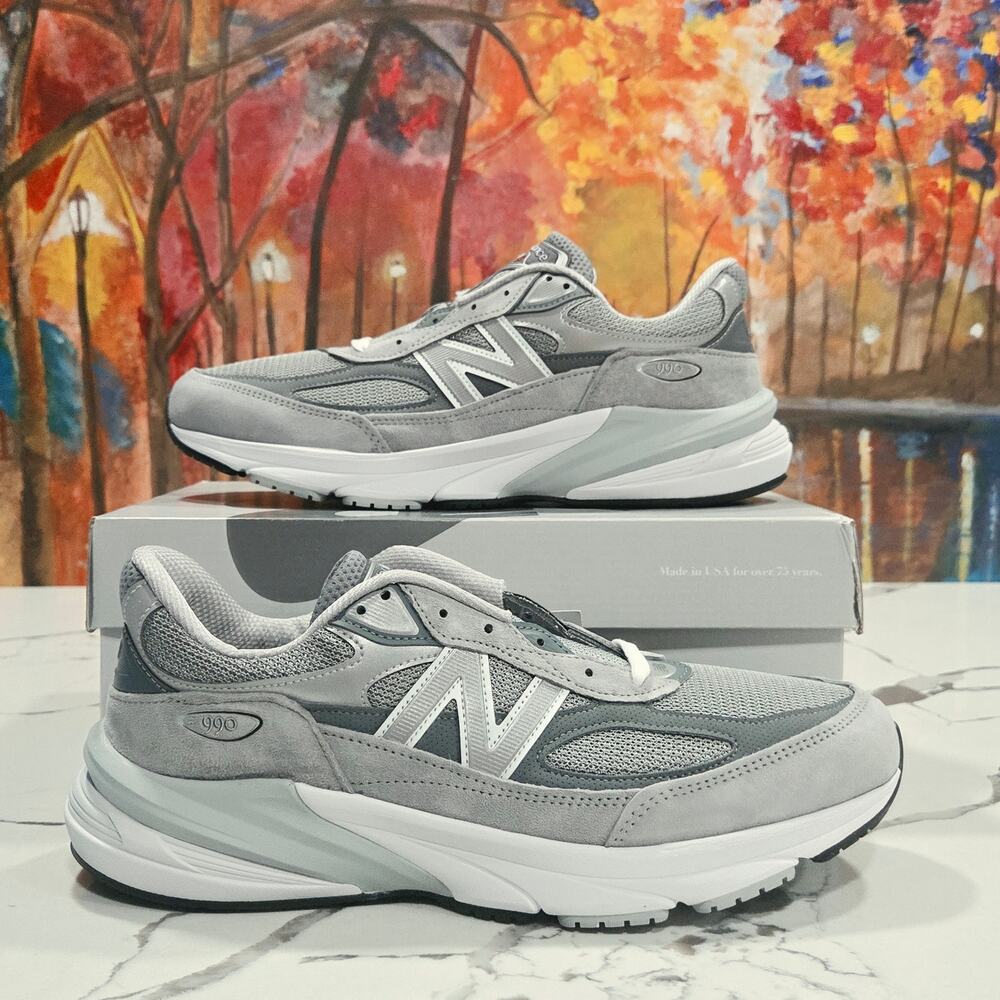 New Balance 990 v6 MiUSA Grey Castlerock Men's Size 12 Running M990GL6